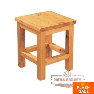 GHẾ ĐÔN MẶT VUÔNG LÙN 📣GIÁ RẺ - CHẤT LƯỢNG📣 GỖ CAO SU GHÉP MINI 30X30X30CM
