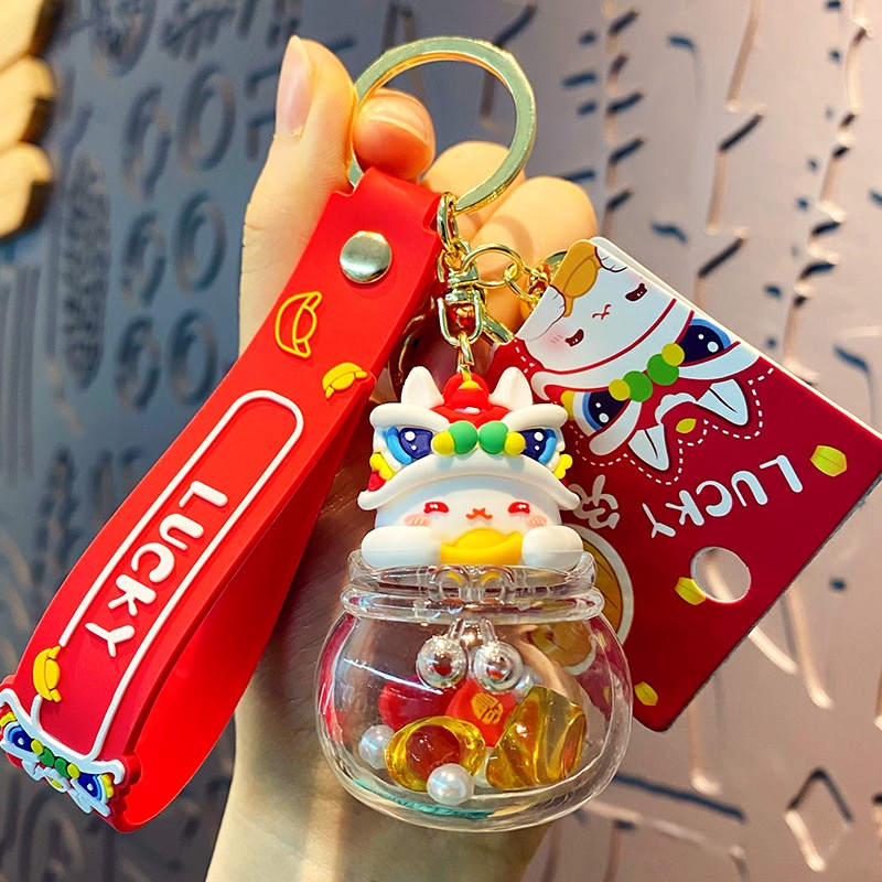 Móc Khóa Hình Thỏ Hoạt Hình May Mắn Đáng Yêu