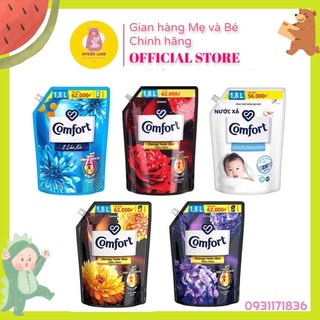 COMFORT Nước Xả Vải DẠNG TÚI 1.8L Một Lần Xả Hương Ban Mai, Nước Hoa Thiên Nhiên Sophia, Bella, Jennie, Trắng Em Bé