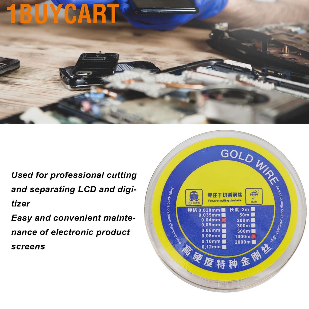 1buycart 0.04mm LCD Screen Separation Wire High Hardness Wear Proof Stable Cutting Line