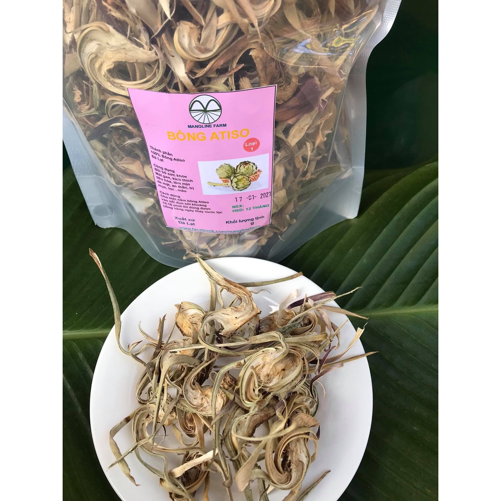 Bông atiso khô chuẩn Đà Lạt loại 1 nguyên chất 200g ngon ngọt thơm