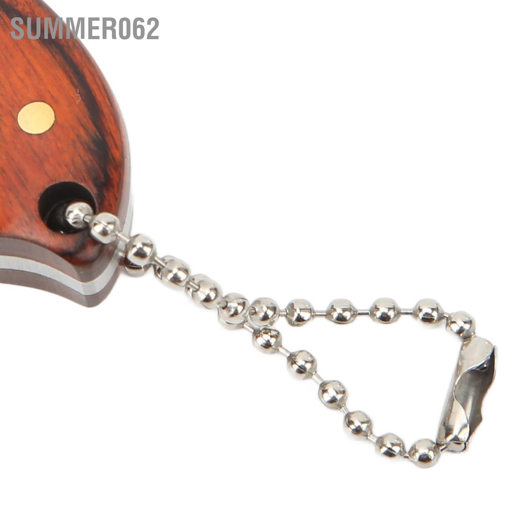 Summer062 Đồng Gỗ Mini Dao Sắc Nét Tự Vệ Móc Khóa Express Dụng Cụ Mở Gói