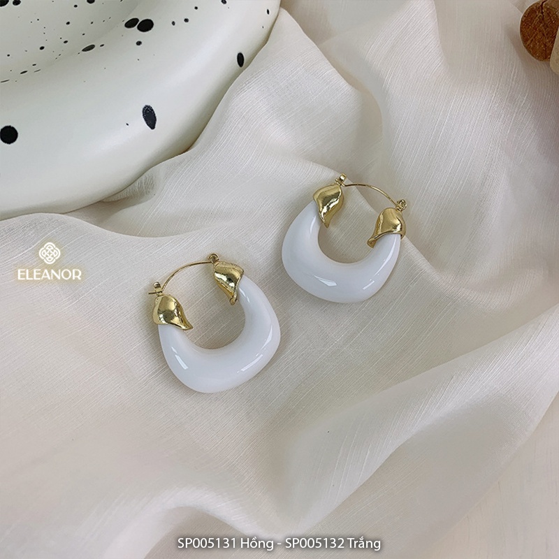 Bông tai nữ Eleanor Accessories thiết kế chữ U viền trơn phụ kiện trang sức 5131