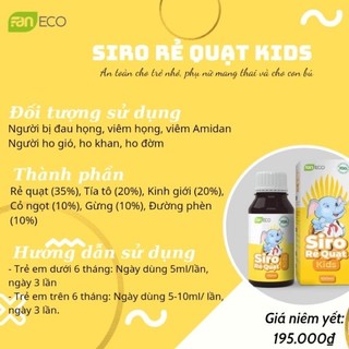 Siro Ho Rẻ Quạt 100ML