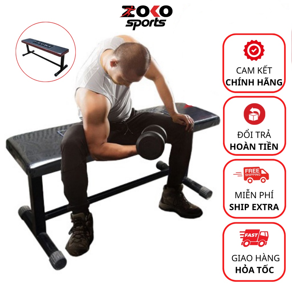 Ghế tập tạ, ghế vớt tạ dài XuKi sơn tĩnh điện chống rỉ sét phù hợp với nhiều bài tập gym khác nhau - ZOKO SPORT