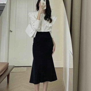 Chân váy đuôi cá dáng dài, váy đuôi cá xoè tôn dáng phong cách hàn quốc siêu xinh