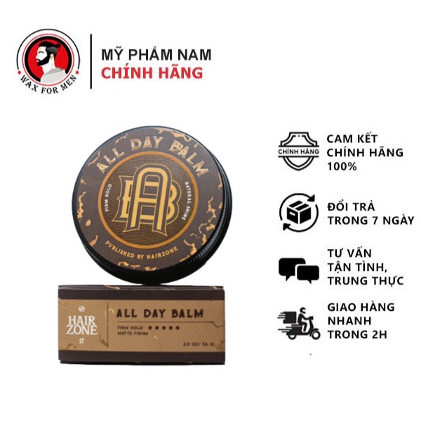 Sáp vuốc tóc nam Hairzone All Balm Day - Wax for men