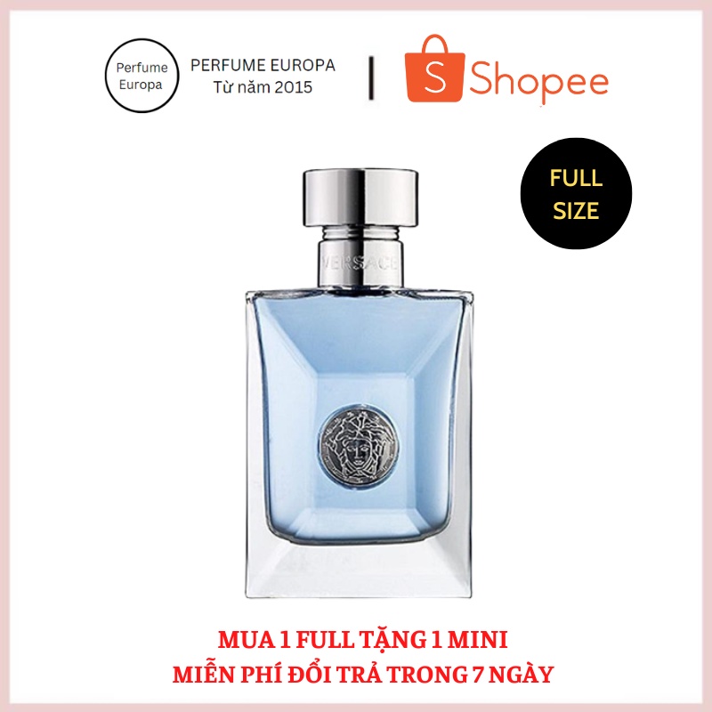 Nước hoa nam Versace Pour Homme EPT 100ml, dầu thơm chính hãng hương trái cây thơm lâu độc đáo, tươi mát, sang trọng