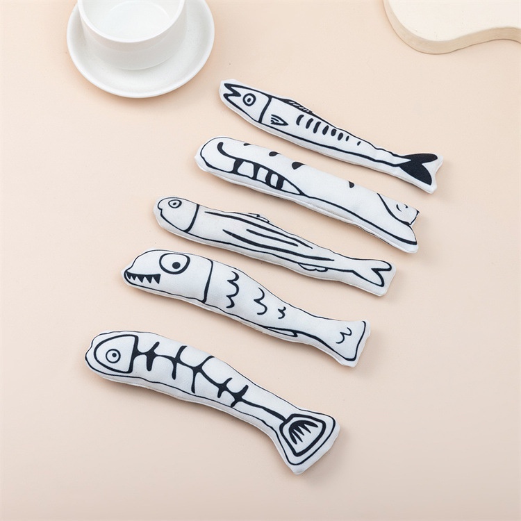 Đầu Cá Giả Bằng Cotton Dễ Thương Thay Thế Kèm Chuông Cho Mèo Cưng