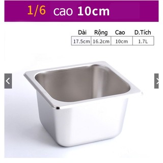 KHAY THẠCH, TRÀ SỮA GN 1/6-100MM(CÓ NẮP)