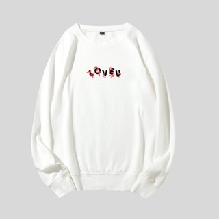 Áo nỉ sweater đôi nam nữ mùa đông, áo sweater cặp đôi dài tay chữ LOVE