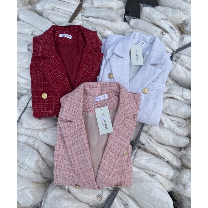 Áo vest dạ tweed kim cương, áo khoác dạ tweed, áo Blaze/LINA.CLOTHES