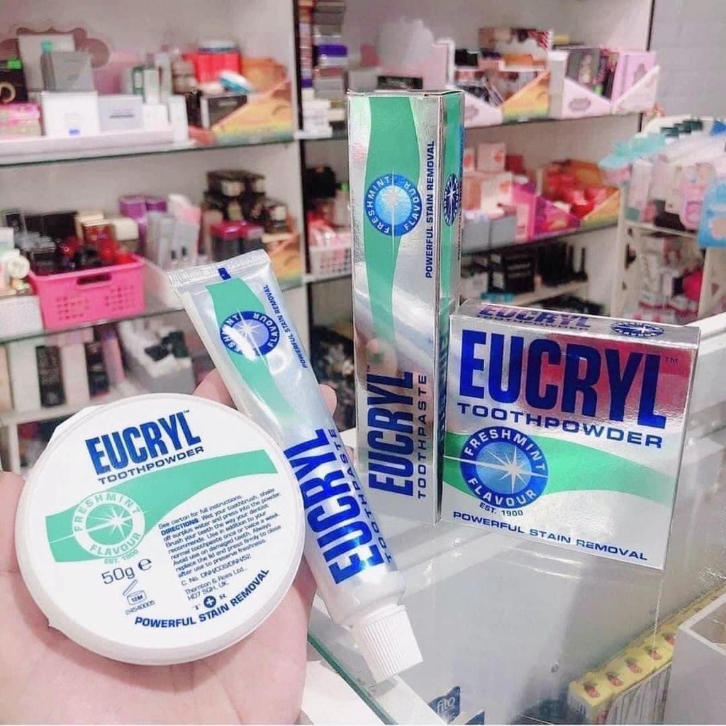 Combo Bột Tẩy & Kem Đánh Trắng Răng Eucryl