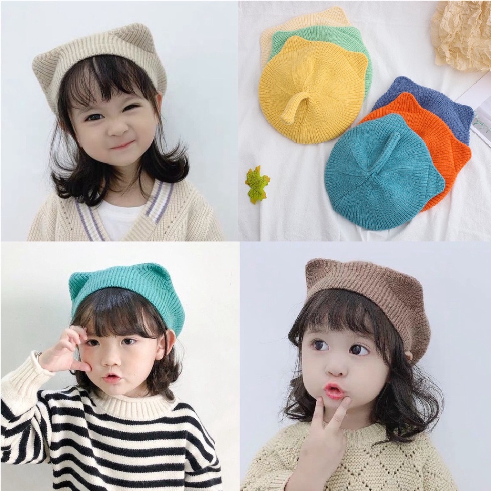 Mũ Nồi Len Cho Bé Gái,Trai 6 - 36 Tháng Phong Cách Hàn Quốc Dễ Thương Giữ Ấm Cho Bé🍀FREESHIP🍀Nón Len Unisex Đáng Yêu N