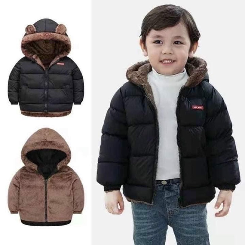 Áo phao lót lông cho bé Hàng QC ảnh thật cho bé 11-23kg