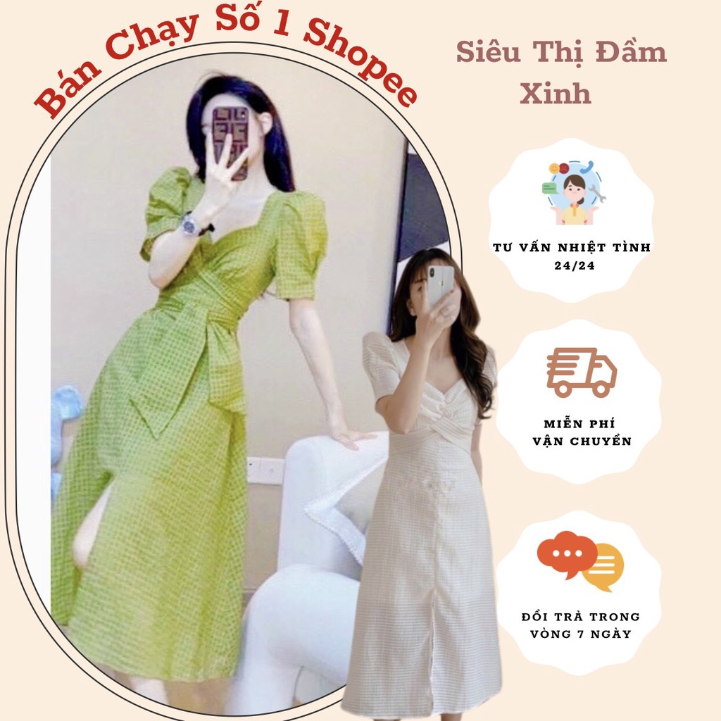 váy trắng tiểu thư sẻ tà dáng dài dự tiệc siêu xinh-có bigsize-váy trắng cột nơ eo che bụng chụp kỷ yếu