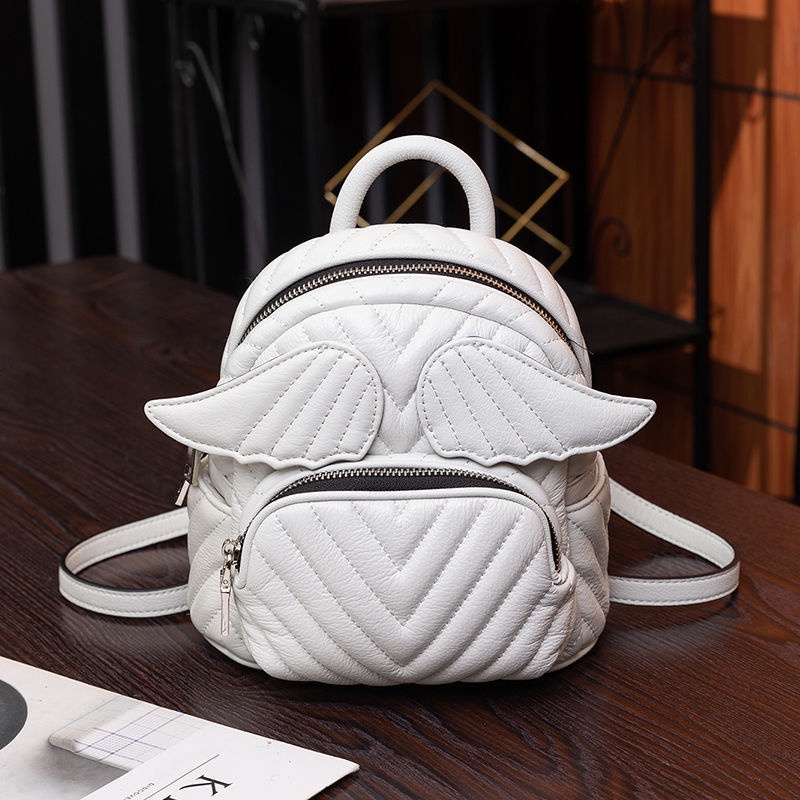 Popular backpack bag women's new fashion embroidery line all-match Mini small backpack popular internet celebrity small wings fashion backpack