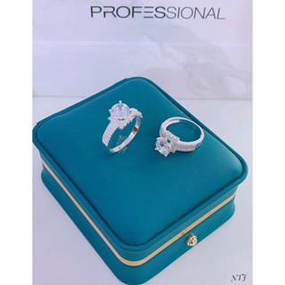 nhẫn bạc nữ mặt đá vuông , ổ đá cao sịn sò , bạc ta - vàng bạc đại phát