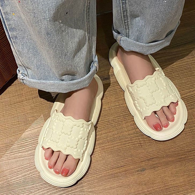 Dép Đi Trong Nhà Đế Mềm Chống Trượt Kiểu Dáng Đơn Giản Cho Nữ