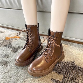 Giày Boot Cổ Cao Buộc Dây Style Ulzzang