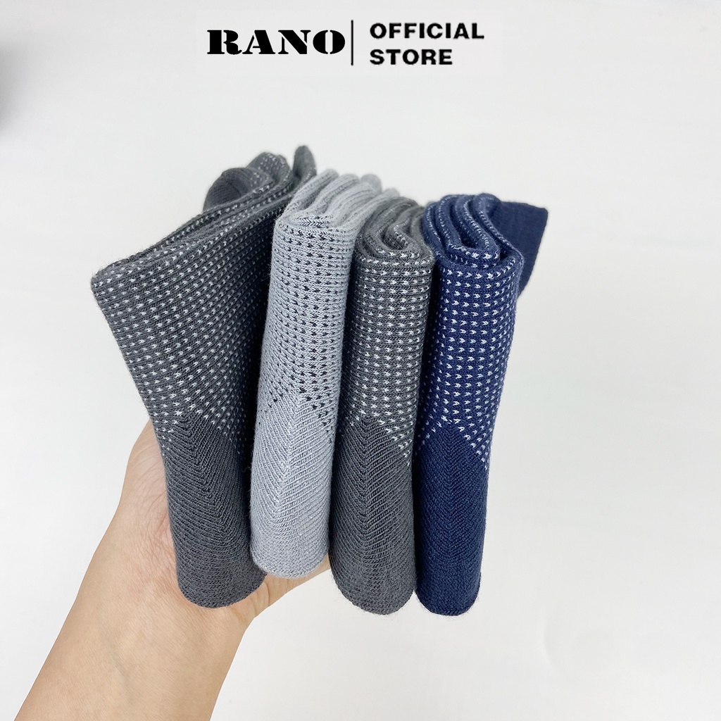 Combo 4 Đôi Tất cổ cao văn phòng cao cấp giày tây RANO chất liệu cotton hút mồ hôi kháng khuẩn