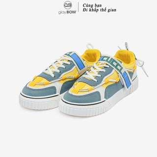[Mã WABRMH99 giảm 12% đơn 99K]Giày Bata Nữ giayBOM Đế Cao 2 cm Phối Màu B1058