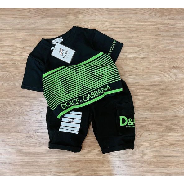 Set bộ kaki chữ DG cho bé trai