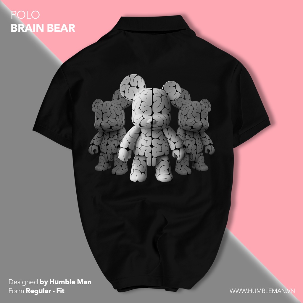 Áo Polo BRAIN BEAR vải cá sấu Cotton xuất xịn, chuẩn form, trẻ trung - thanh lịch - Humble Man