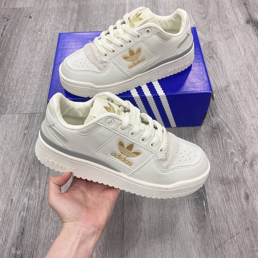 Giày thể thao adidas forum đế cao cream logo vàng Thời Trang Trẻ Trung Dễ Phối Đồ