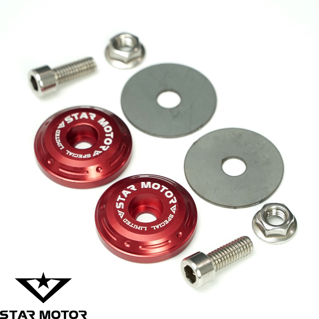 Nút bịt chân gương xe máy Sh, Lead, Vision nhôm CNC tặng kèm ốc inox