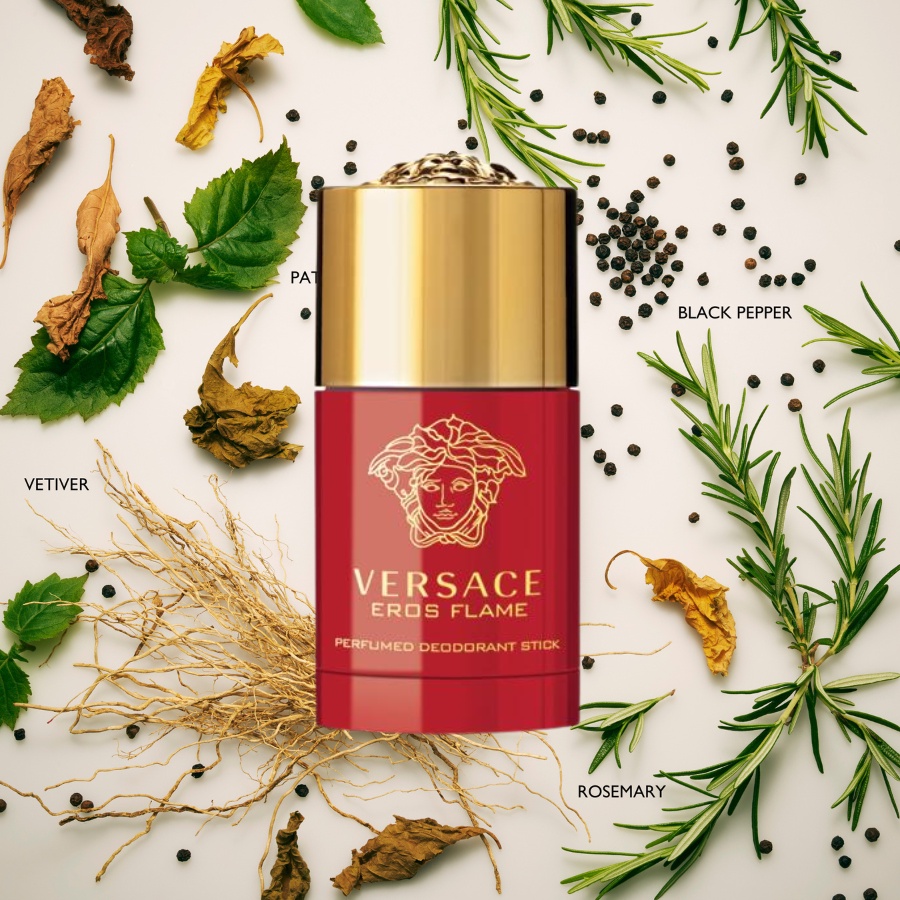 VERSACE Eros Flame Perfumed Deodorant Stick 75ml lăn khử mùi dạng sáp hương nước hoa Versace Eros Flame