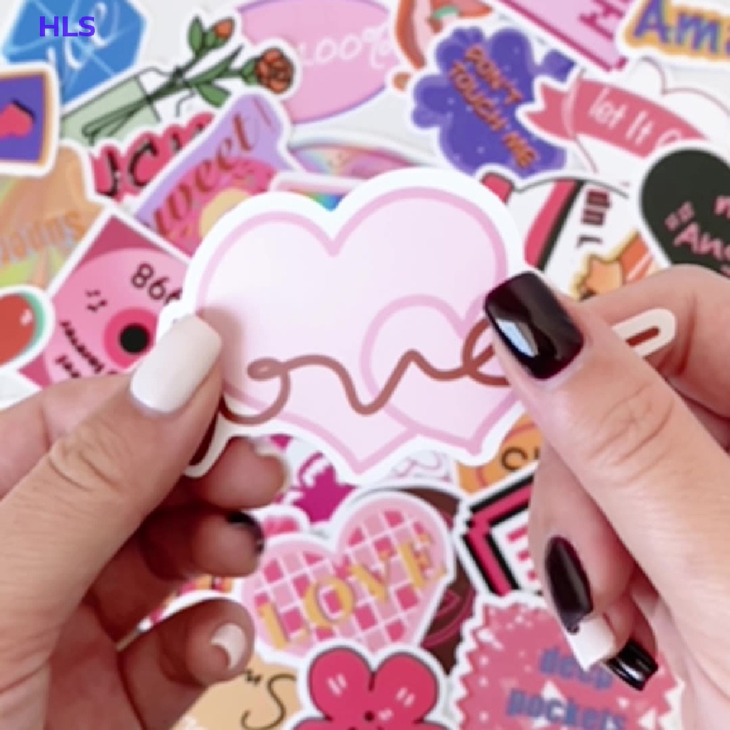 Set 50 Miếng Dán Trang Trí Hình Thỏ Hoạt Hình Nhật Bản Dễ Thương