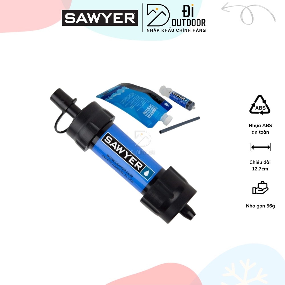 Lọc nước Sawyer MINI Water Filter Leo Núi Sinh Tồn (Chính hãng)