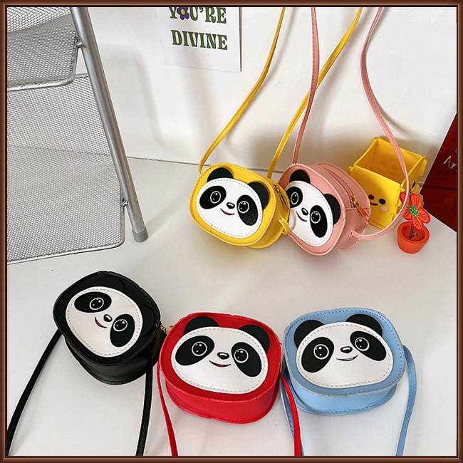 Túi Da Pu Đeo Chéo Mini Hình Gấu Trúc Hoạt Hình Dễ Thương Dành Cho Trẻ Em