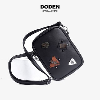 Túi mini sticker đeo chéo túi da unisex