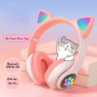 Tai Nghe Mèo Bluetooth Chụp Tai [ Có Đèn Led]