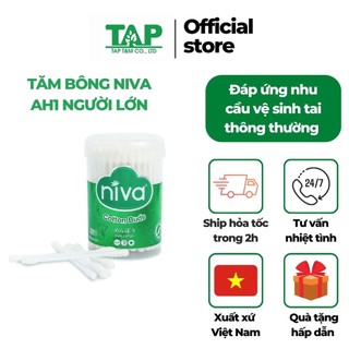 Tăm Bông Niva  AH1 Người Lớn 100 Que/Hộp