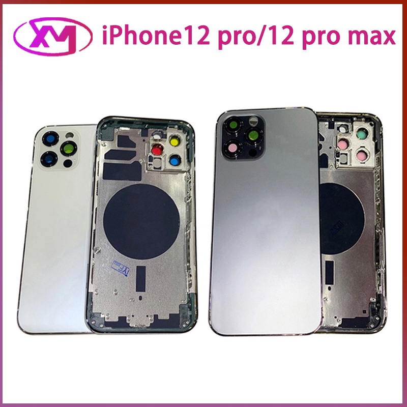 Nắp Đậy Pin Phía Sau Kèm Khay Sim Và Logo Cho Iphone 12 Pro Max
