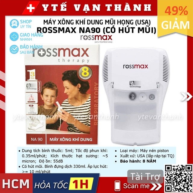✅ Máy Xông Khí Dung Mũi Họng Rossmax NA90 (2 Chức Năng Xông Và Hút Mũi) | (Rosmax) -VT0512