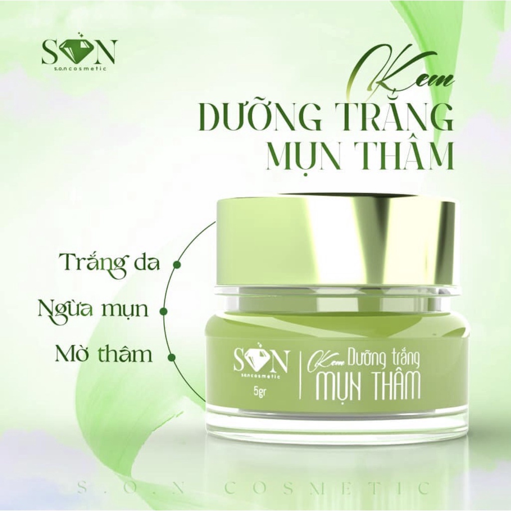 KEM FACE S.O.N MÀU XANH DƯỠNG TRẮNG GIẢM MỤN THÂM MẪU MỚI 2022