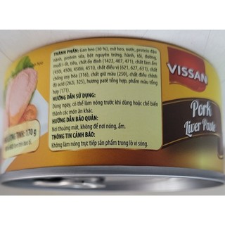 [Hộp 170g - GAN] PATE GAN HEO [VN] VISSAN Pork Liver Paste