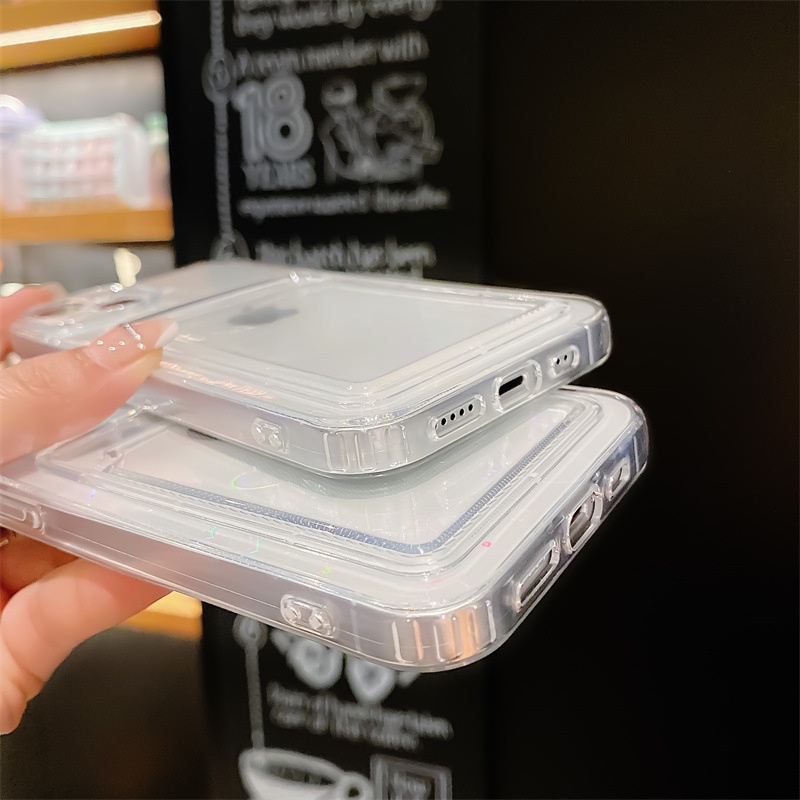 Ốp Điện Thoại Trong Suốt Màu Laser Thời Trang Dễ Phối Đồ Cho Iphone 11 max 12 13Pro 14Izw3