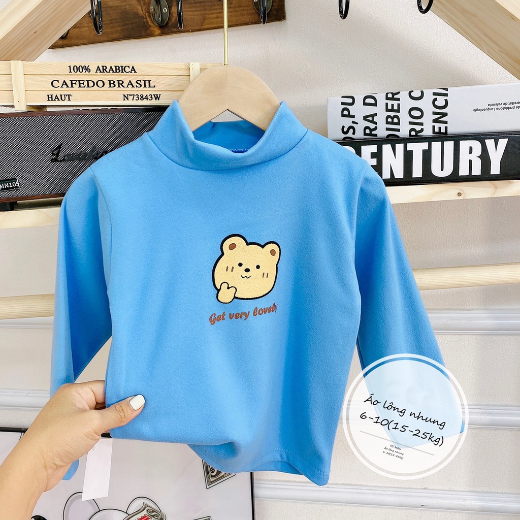 áo giữ nhiệt cho bé trai bé gái áo len cotton cổ 3 phân cho bé lili.kids AP08