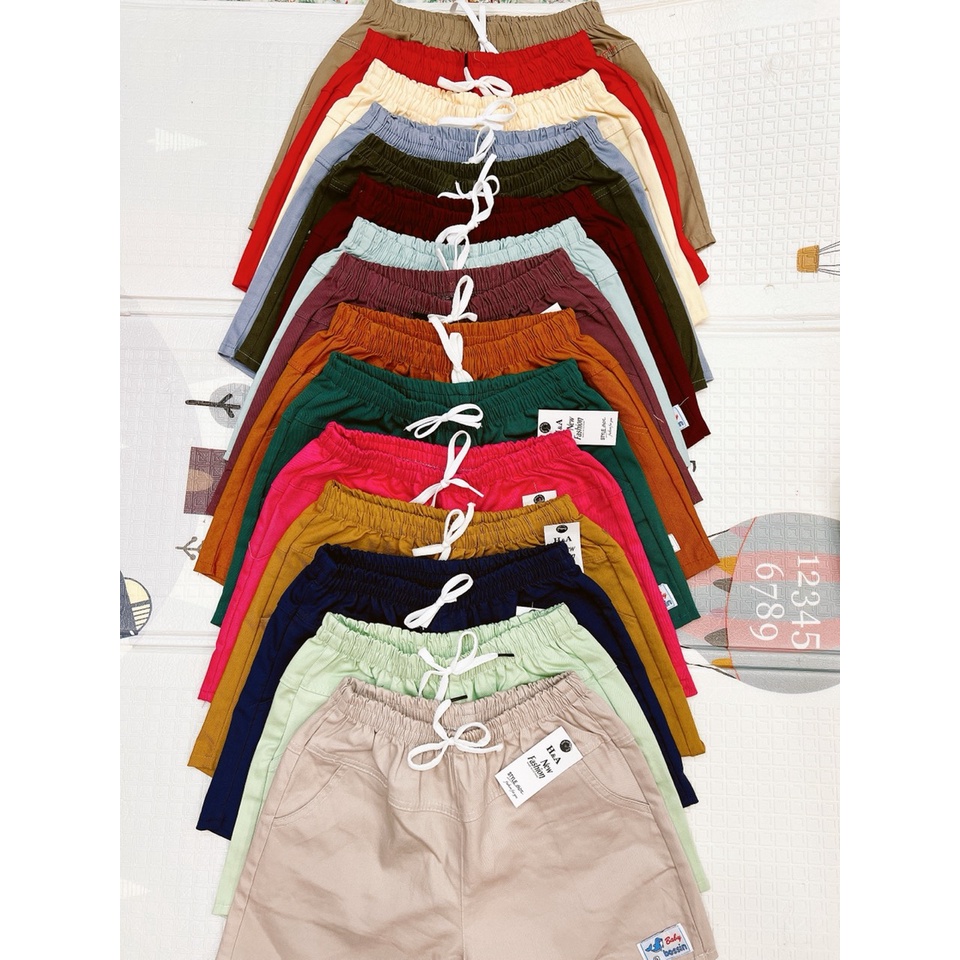 Quần đùi nữ vải kaki lưng thun co giãn thoải mái | BigBuy360 - bigbuy360.vn