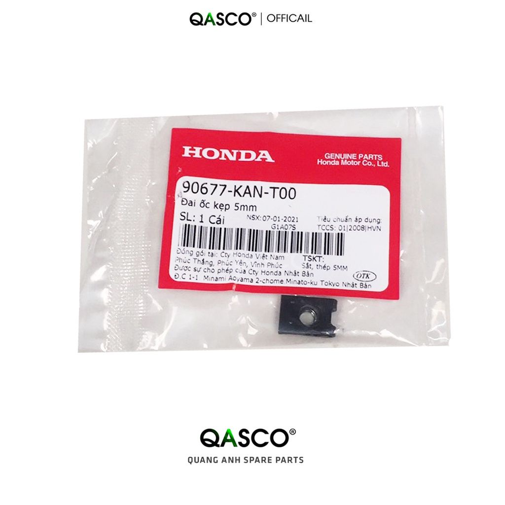 (90677KANT00)Đai ốc kẹp HONDA nhiều dòng xe 5mm (1430)