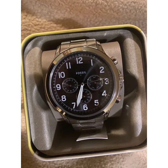 Đồng hồ nam Fo.ssil  mặt đen lịch ngày tuần   Case 48mm, mỏng 12mm