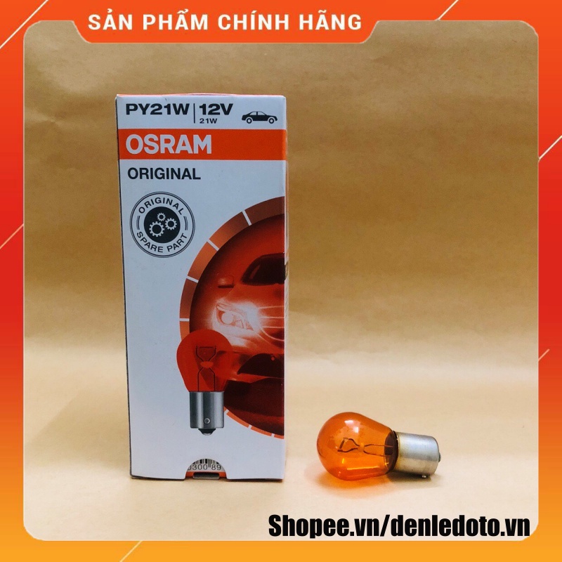 Bóng Đèn Xi nhan 1 Tim OSRAM Original PY21W 12V BAU15S chân xéo