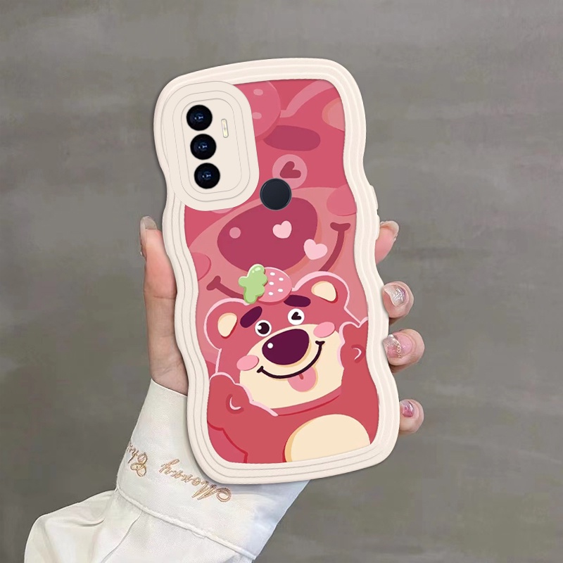 Ốp Điện Thoại Silicon Họa Tiết Gấu Dâu Tây Dễ Thương Chống Rơi Cho OPPO A53 2020-4G A53S A33 2020 A11S 2021