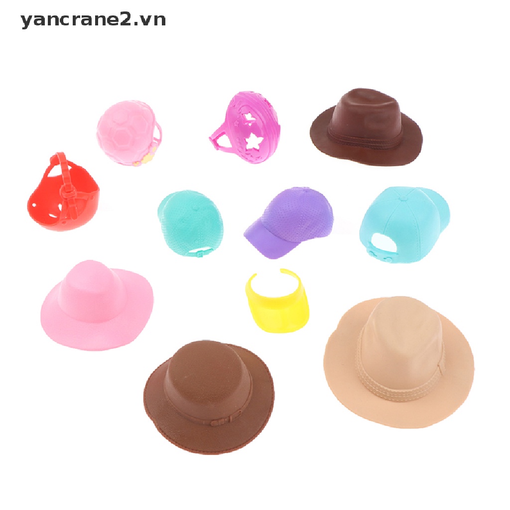 Bộ 2 Mũ Bóng Chày Cho Búp Bê barbie Tỉ Lệ 1 / 6