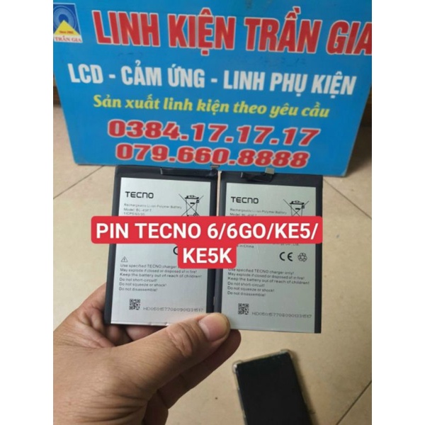 pin teno 6/6 GO/BL-49FT/KE5/KE5K/Pin BL-49FT 5000MAh BL-49FX BL-58BT BL-49ET BL-49HT BL-58CT BL-58AT